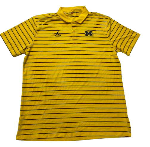 Jace Howard Michigan Basketball Player Exclusive Travel Polo Shirt (Size LT)