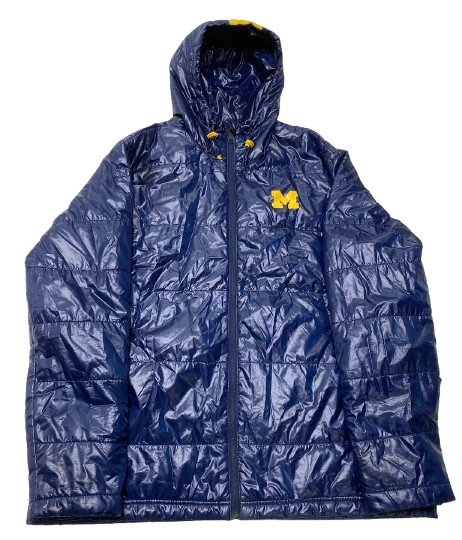Jace Howard Michigan Basketball Player Exclusive *PREMIUM* Heavy Duty Winter Bubble Jacket (Size L)