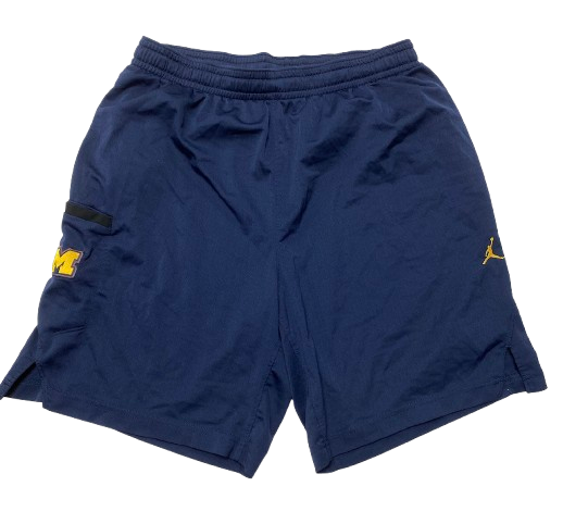 Jace Howard Michigan Basketball Team Issued Workout Shorts (Size XL)