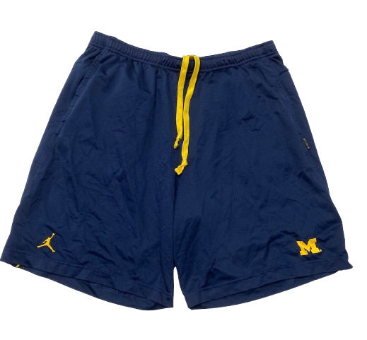 Jace Howard Michigan Basketball Team Issued Workout Shorts (Size XL)