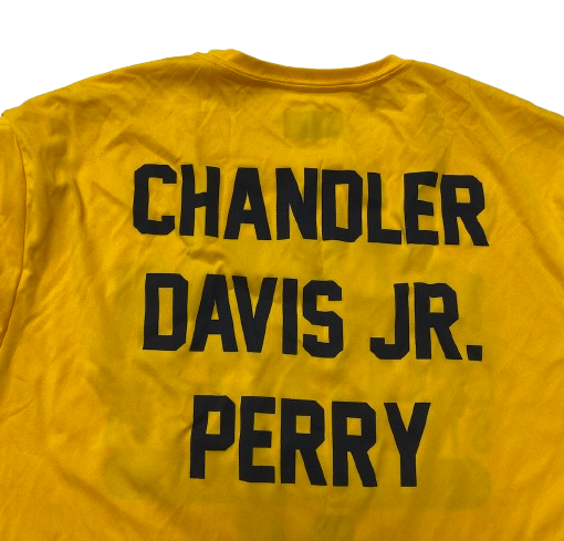 Jace Howard Michigan Basketball Player Exclusive "MICHIGAN BASKETBALL STANDS WITH UVA" Pre-Game Warm-Up Long Sleeve Shooting Shirt (Size L)