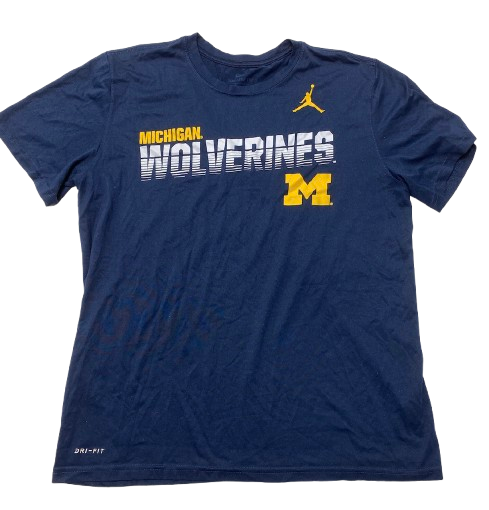 Jace Howard Michigan Basketball Team Issued Workout Shirt (Size L)
