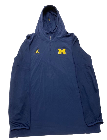Jace Howard Michigan Basketball Player Exclusive Quarter-Zip Jacket (Size LT)