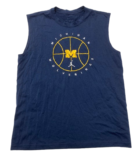 Jace Howard Michigan Basketball Team Issued Workout Tank (Size L)