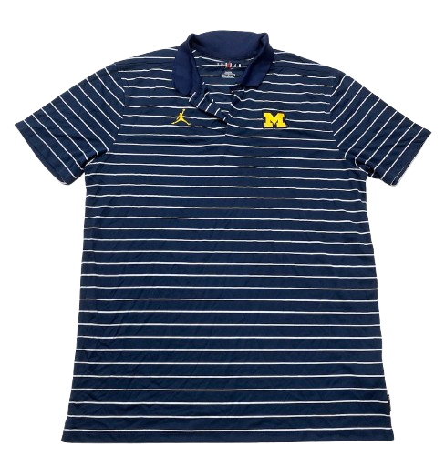 Jace Howard Michigan Basketball Player Exclusive Travel Polo Shirt (Size LT)