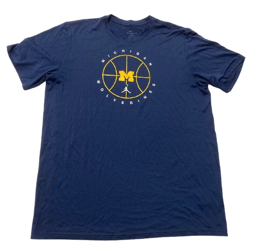 Jace Howard Michigan Basketball Team Issued Workout Shirt (Size XXLT)