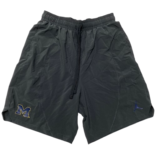 Jace Howard Michigan Basketball Team Issued Workout Shorts (Size LT)