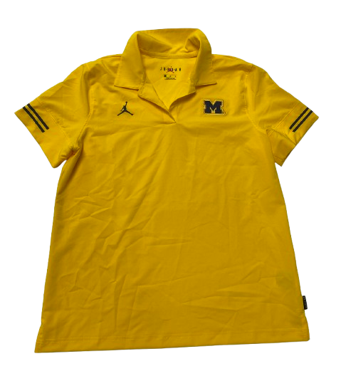 Cameron Williams Michigan Basketball Team Issued Polo Shirt (Size L)