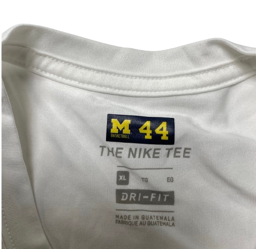 Cameron Williams Michigan Basketball Team Issued "MICHIGAN ENERGY" Pre-Game Warm-Up / Bench Long Sleeve Shooting Shirt with Player Tag (Size XL)