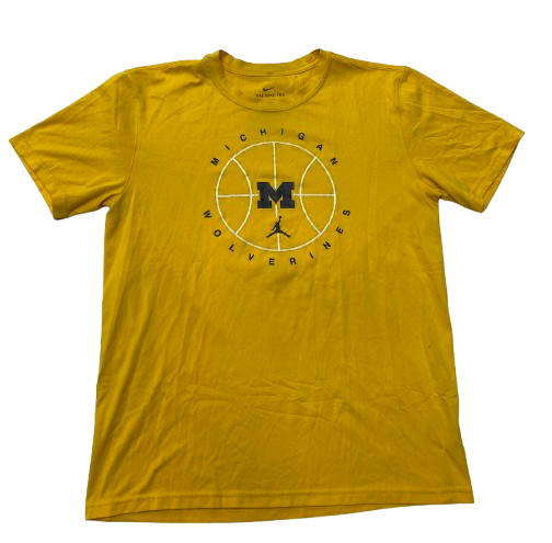 Cameron Williams Michigan Basketball Team Issued Workout Shirt (Size M)
