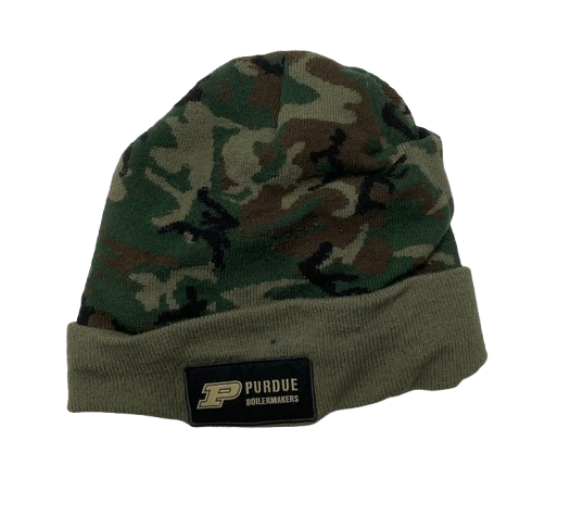 DJ Wingfield Purdue Football Team Issued Camo Beanie Hat