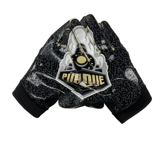 DJ Wingfield Purdue Football Player Exclusive Gloves (Size 3XL)