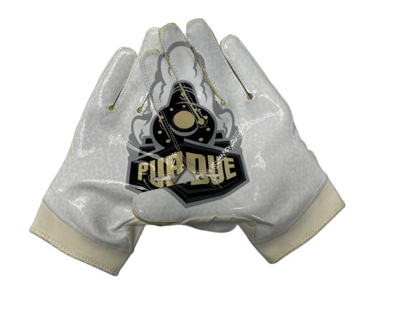 DJ Wingfield Purdue Football Player Exclusive Gloves (Size XXL)