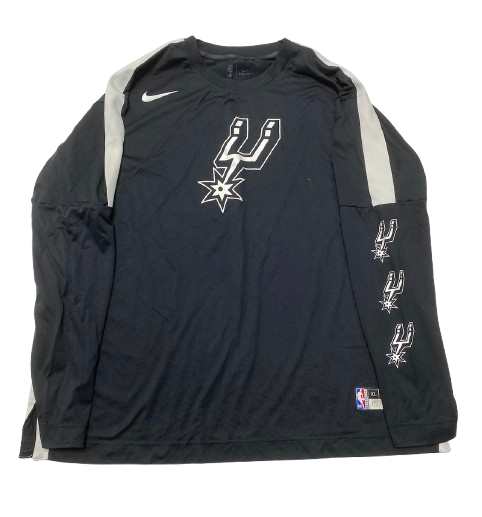 Joe Wieskamp San Antonio Spurs Player Exclusive Long Sleeve Pre-Game Warm-Up Shirt (Size XL)