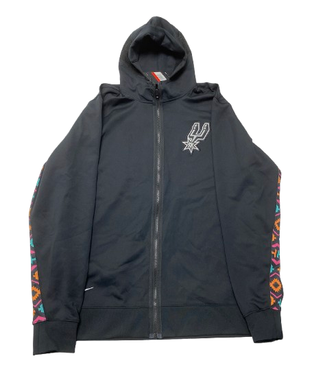 Joe Wieskamp San Antonio Spurs Player Exclusive Pre-Game Warm-Up Jacket (Size LT)