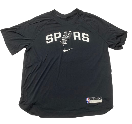 Joe Wieskamp San Antonio Spurs Player Exclusive Pre-Game Warm-Up Shirt (Size L)