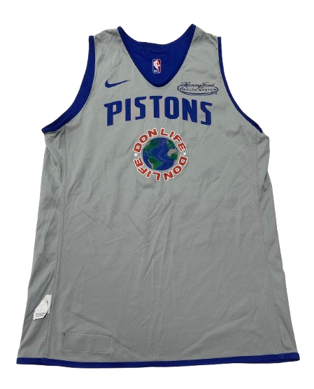 Joe Wieskamp Detroit Pistons Player Exclusive Reversible Practice Jersey (Size LT)