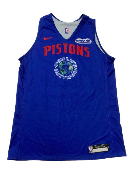 Joe Wieskamp Detroit Pistons Player Exclusive Reversible Practice Jersey (Size LT)