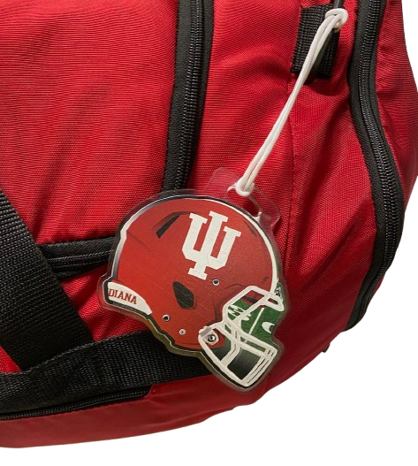 Justice Ellison Indiana Football Team Issued Travel Duffel Bag with Player Tag