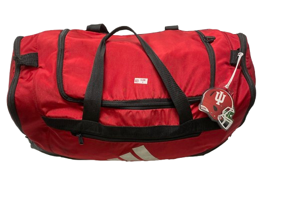 Justice Ellison Indiana Football Team Issued Travel Duffel Bag with Player Tag