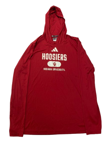 Justice Ellison Indiana Football Team Issued Performance Hoodie (Size L)