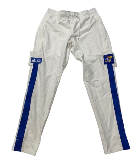 Kevin McCullar Jr. Kansas Basketball Player Exclusive Pre-Game Warm-Up Sweatpants (Size L)