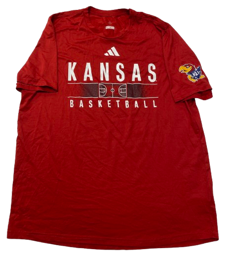 Kevin McCullar Jr. Kansas Basketball Player Exclusive Pre-Game Warm-Up Shooting Shirt with 