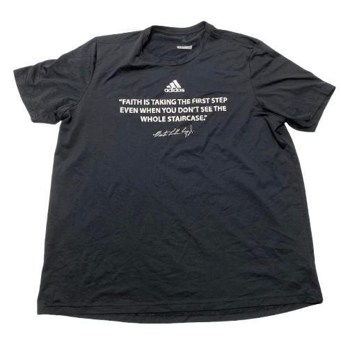 Kevin McCullar Jr. Kansas Basketball Player Exclusive "MLK Day" Pre-Game Warm-Up Shooting Shirt (Size XL)