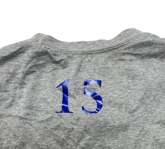 Kevin McCullar Jr. Kansas Basketball Player Exclusive Long Sleeve Pre-Game Warm-Up Shooting Shirt with 