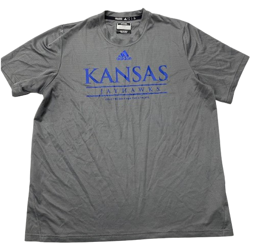 Kevin McCullar Jr. Kansas Basketball Team Issued Workout Shirt (Size XL)