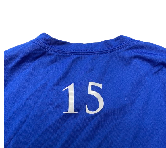Kevin McCullar Jr. Kansas Basketball Player Exclusive Pre-Game Warm-Up Shooting Shirt with 