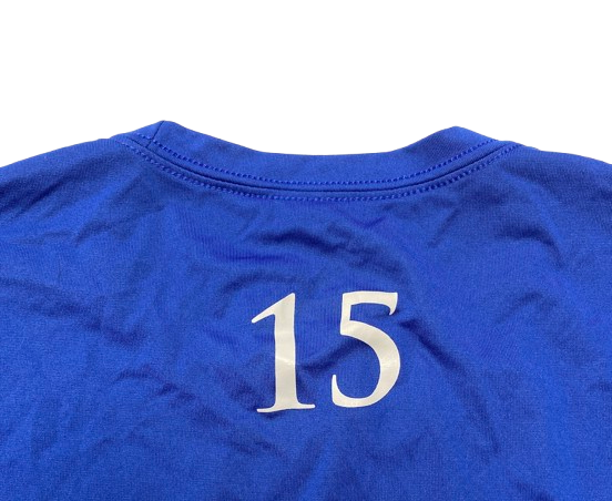 Kevin McCullar Jr. Kansas Basketball Player Exclusive Pre-Game Warm-Up Shooting Shirt with 