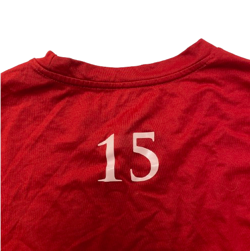 Kevin McCullar Jr. Kansas Basketball Player Exclusive Long Sleeve Pre-Game Warm-Up Shooting Shirt with 