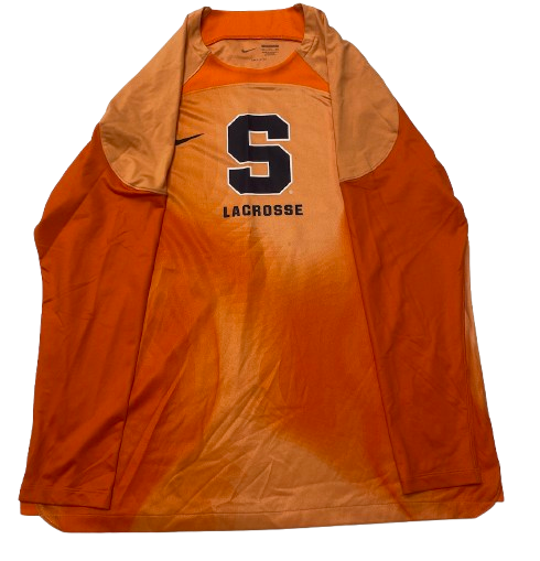 Emma Ward Syracuse Lacrosse Player Exclusive Pre-Game Warm-Up Long Sleeve Shirt with 