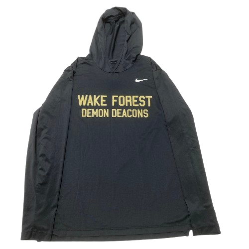 Quinton Cooley Wake Forest Football Team Issued Performance Hoodie (Size L)