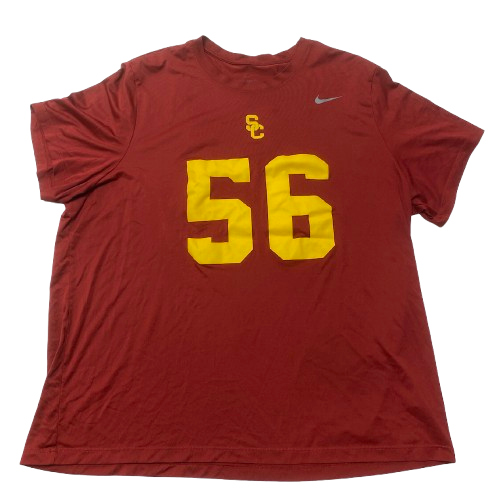 DJ Wingfield USC Football Player Exclusive Pre-Game Warm-Up Shirt with 