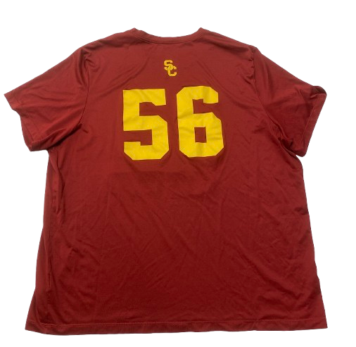 DJ Wingfield USC Football Player Exclusive Pre-Game Warm-Up Shirt with 
