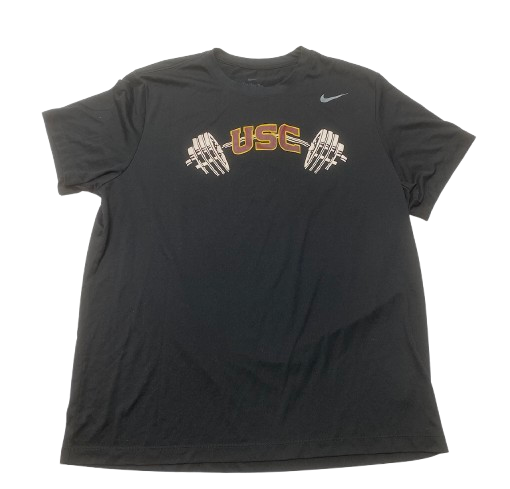 DJ Wingfield USC Football Player Exclusive Strength & Conditioning Weight Room Workout Shirt (Size XL)