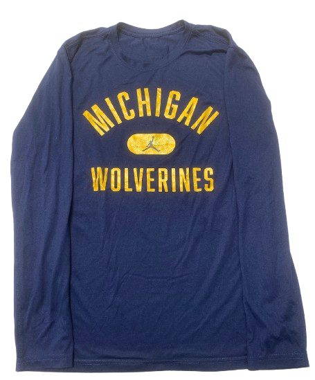 Whitney Sollom Michigan Basketball Team Issued Long Sleeve Shirt (Size M)