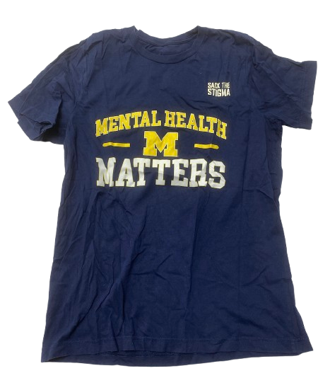 Whitney Sollom Michigan Basketball "Mental Health Matters" T-Shirt (Size L)