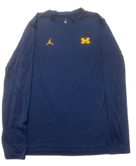 Whitney Sollom Michigan Basketball Team Issued Long Sleeve Shirt (Size M)