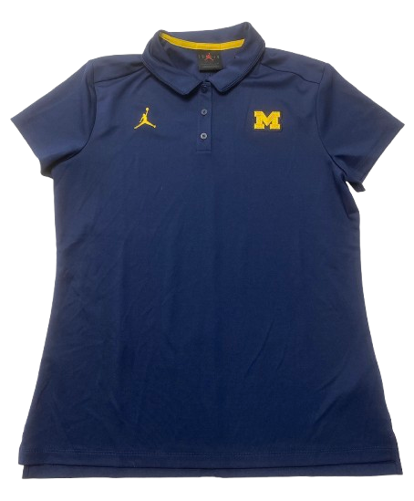 Whitney Sollom Michigan Basketball Team Issued Polo Shirt (Size L)