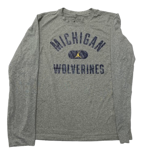 Whitney Sollom Michigan Basketball Team Issued Long Sleeve Shirt (Size M)