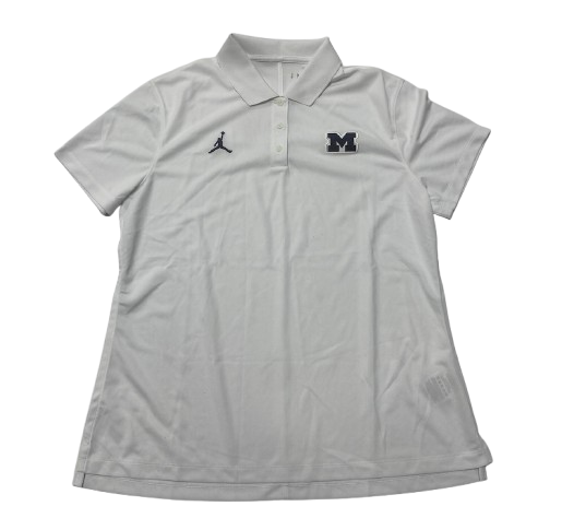 Whitney Sollom Michigan Basketball Team Issued Polo Shirt (Size L)