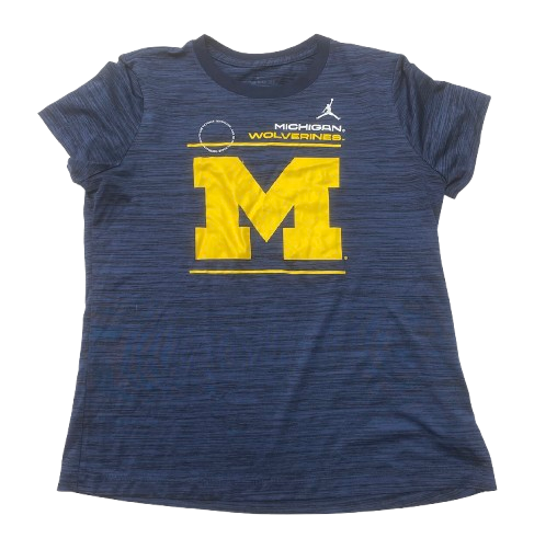 Whitney Sollom Michigan Basketball Team Issued Workout Shirt (Size Women&