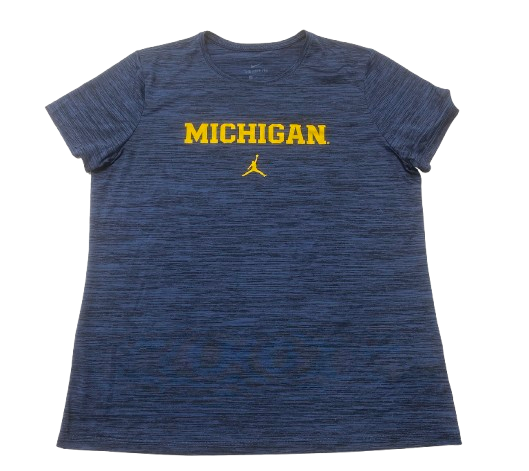 Whitney Sollom Michigan Basketball Team Issued Workout Shirt (Size XL)
