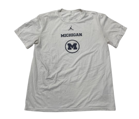 Whitney Sollom Michigan Basketball Team Issued Workout Shirt (Size L)