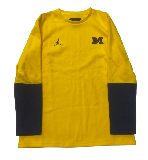 Whitney Sollom Michigan Basketball Team Issued Crewneck Pullover (Size M)