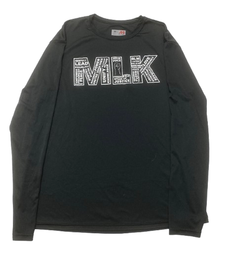 Whitney Sollom Michigan Basketball Player Exclusive "MLK Day" Pre-Game Warm-Up Long Sleeve Shirt (Size M)