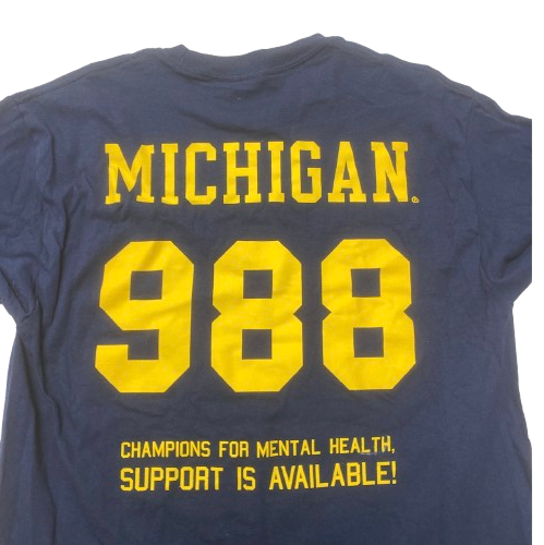 Whitney Sollom Michigan Basketball "SACK THE STIGMA" Long Sleeve Shirt (Size M)